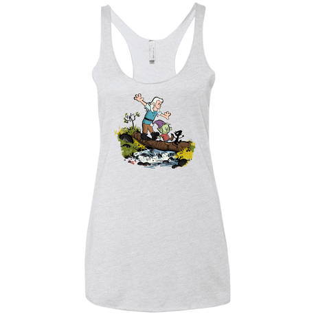 T-Shirts Heather White / X-Small Bean and Elfo Women's Triblend Racerback Tank