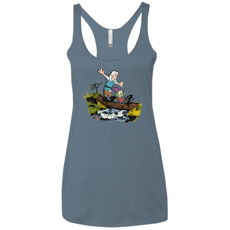 T-Shirts Indigo / X-Small Bean and Elfo Women's Triblend Racerback Tank