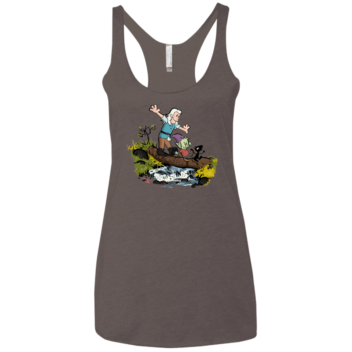 T-Shirts Macchiato / X-Small Bean and Elfo Women's Triblend Racerback Tank