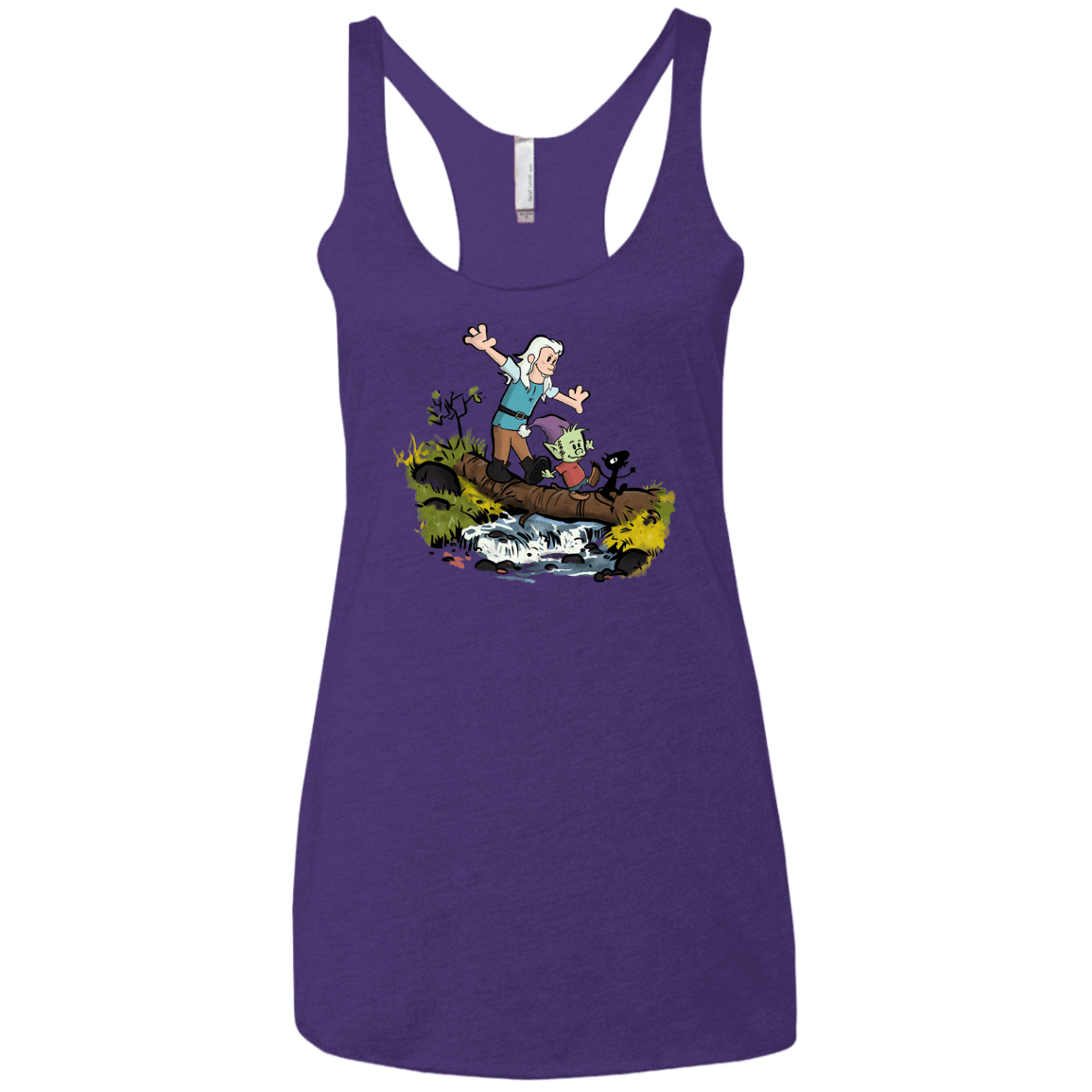 T-Shirts Purple Rush / X-Small Bean and Elfo Women's Triblend Racerback Tank