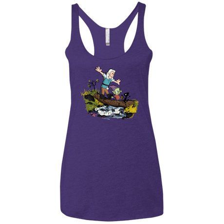 T-Shirts Purple Rush / X-Small Bean and Elfo Women's Triblend Racerback Tank