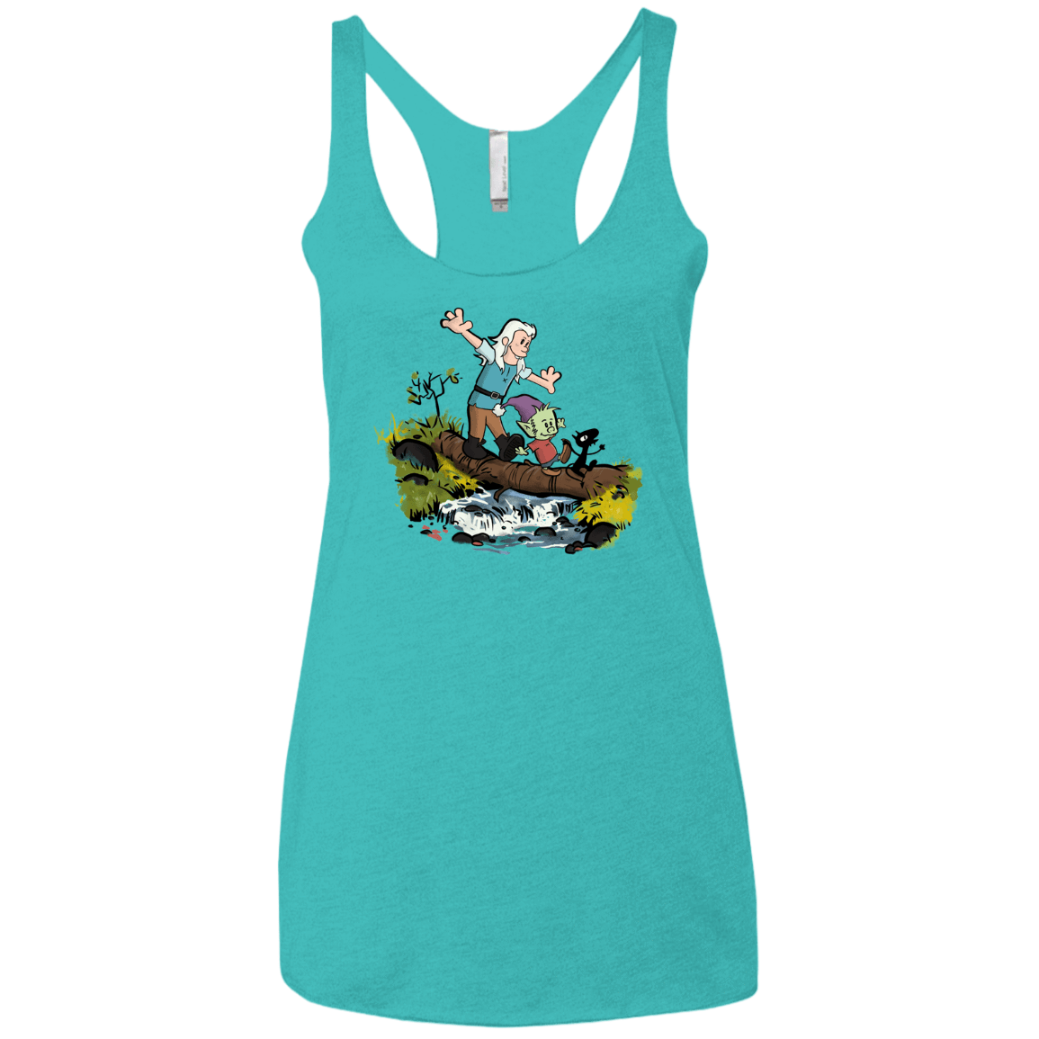 T-Shirts Tahiti Blue / X-Small Bean and Elfo Women's Triblend Racerback Tank