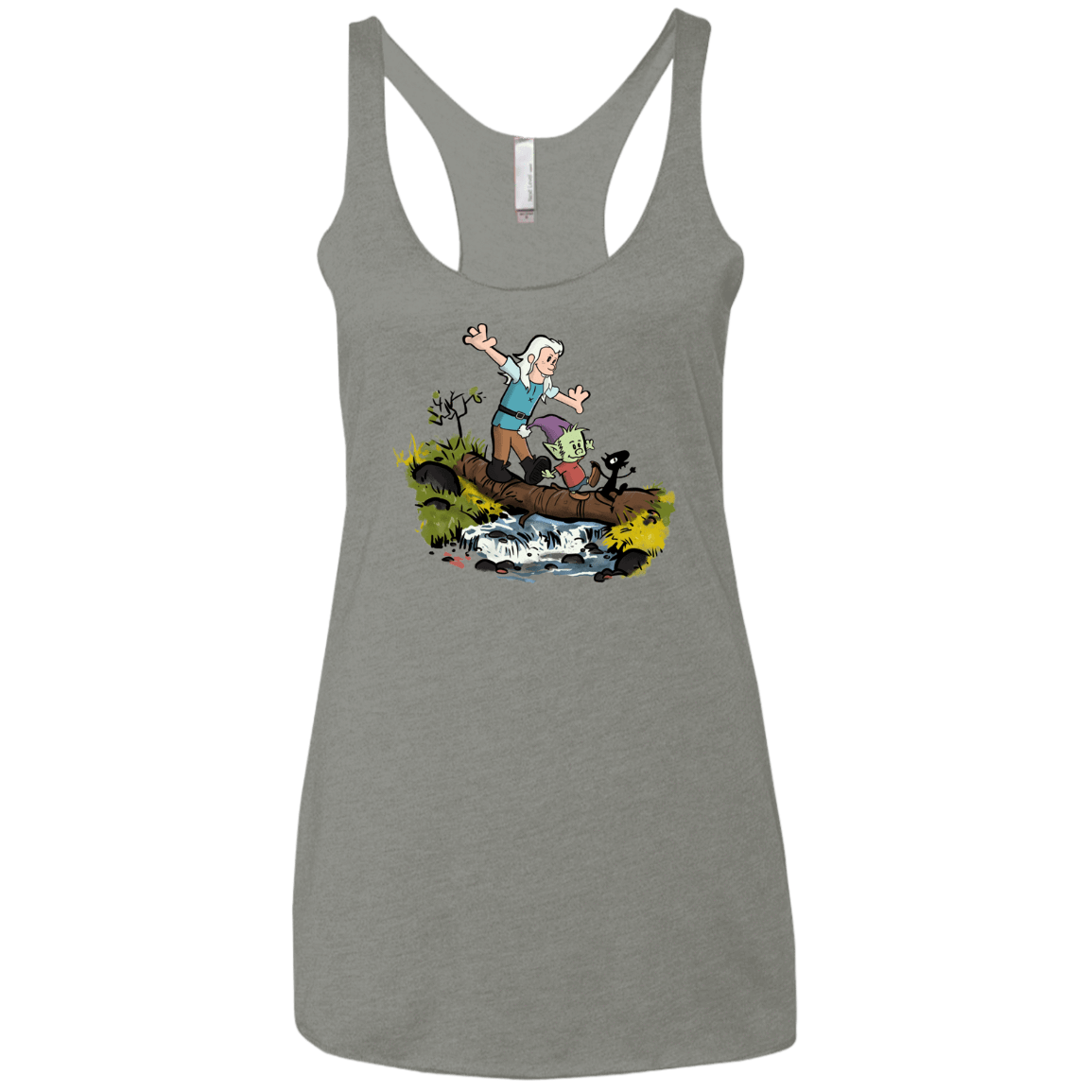 T-Shirts Venetian Grey / X-Small Bean and Elfo Women's Triblend Racerback Tank