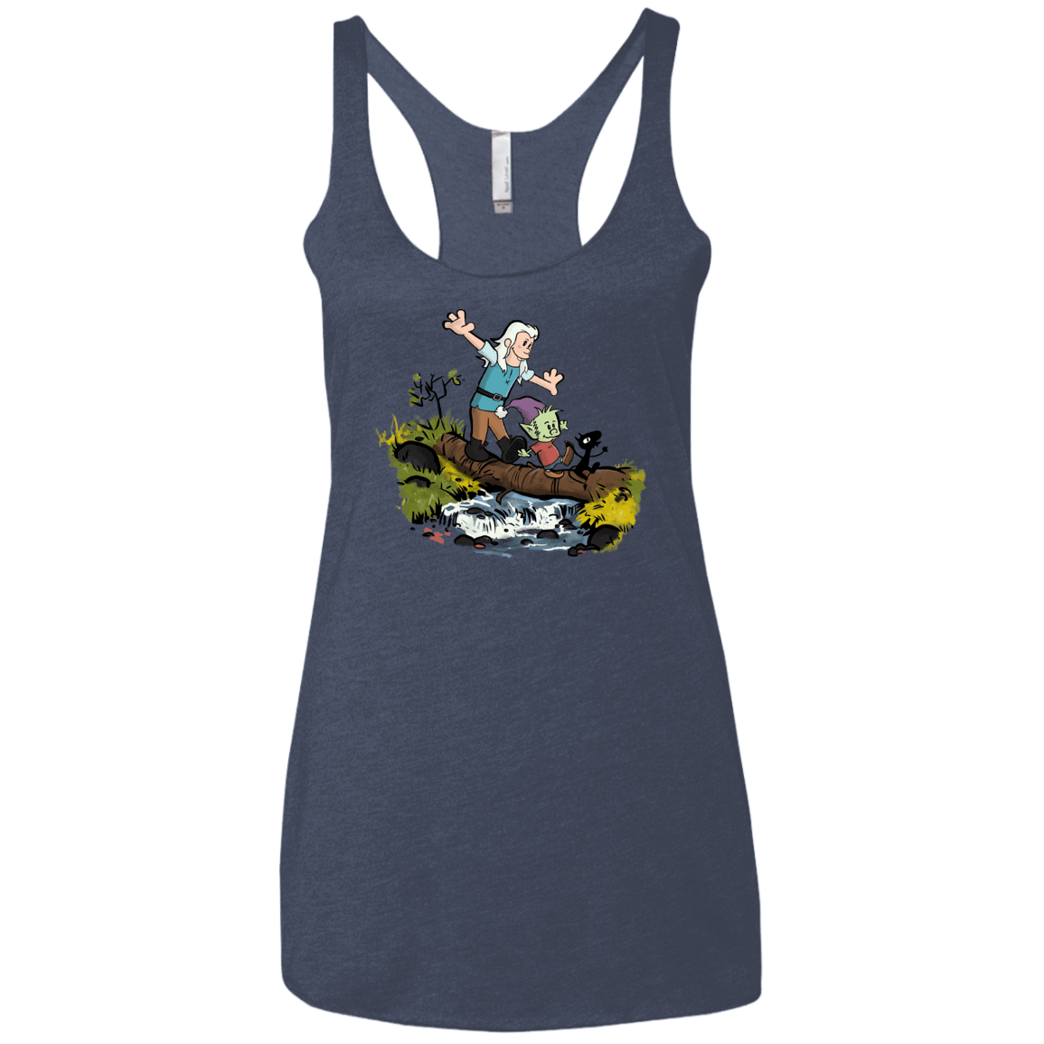 T-Shirts Vintage Navy / X-Small Bean and Elfo Women's Triblend Racerback Tank