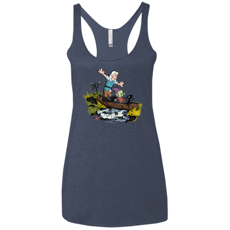 T-Shirts Vintage Navy / X-Small Bean and Elfo Women's Triblend Racerback Tank