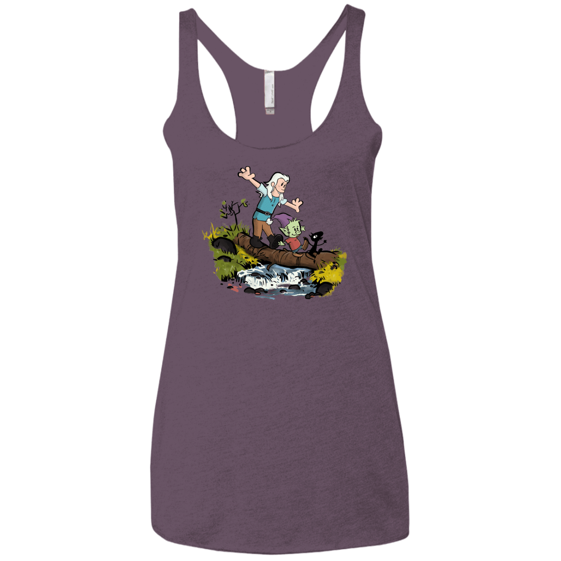 T-Shirts Vintage Purple / X-Small Bean and Elfo Women's Triblend Racerback Tank