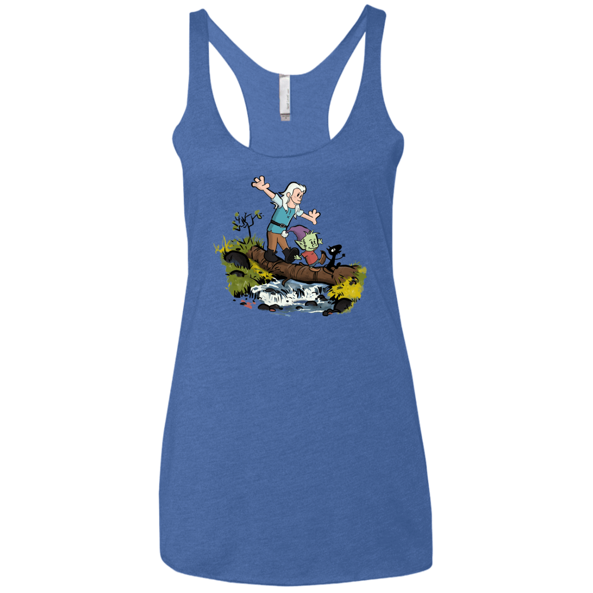 T-Shirts Vintage Royal / X-Small Bean and Elfo Women's Triblend Racerback Tank