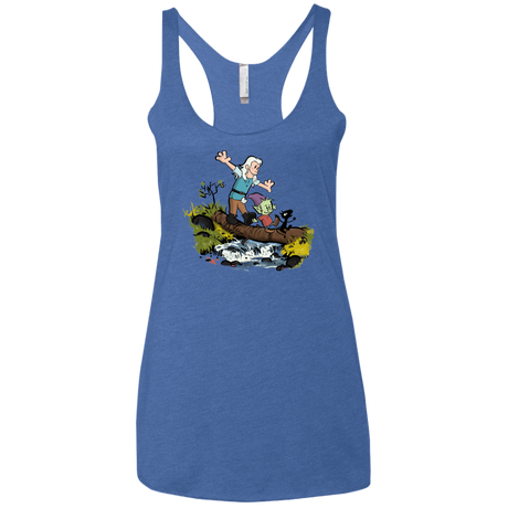 T-Shirts Vintage Royal / X-Small Bean and Elfo Women's Triblend Racerback Tank