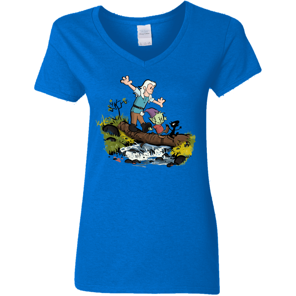 T-Shirts Royal / S Bean and Elfo Women's V-Neck T-Shirt