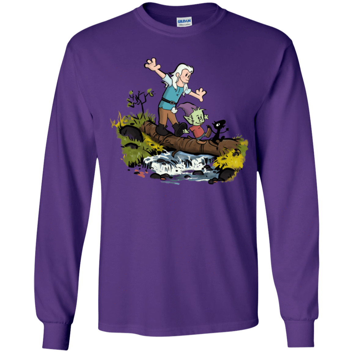 T-Shirts Purple / YS Bean and Elfo Youth Long Sleeve T-Shirt