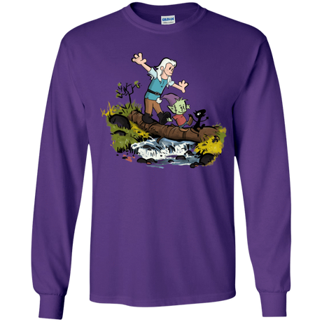 T-Shirts Purple / YS Bean and Elfo Youth Long Sleeve T-Shirt