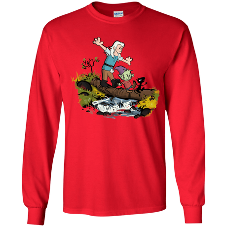 T-Shirts Red / YS Bean and Elfo Youth Long Sleeve T-Shirt