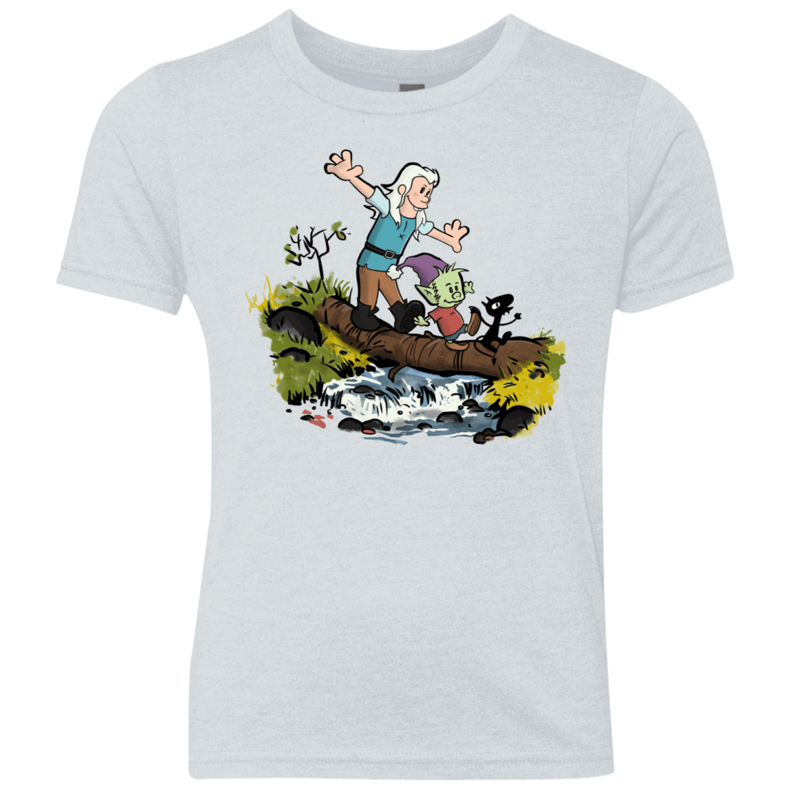 T-Shirts Heather White / YXS Bean and Elfo Youth Triblend T-Shirt