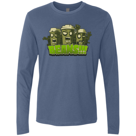 T-Shirts Indigo / Small Beans Men's Premium Long Sleeve