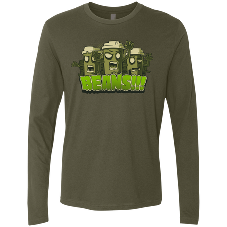 T-Shirts Military Green / Small Beans Men's Premium Long Sleeve