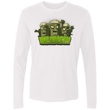T-Shirts White / Small Beans Men's Premium Long Sleeve