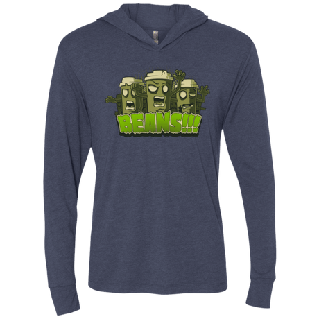 T-Shirts Vintage Navy / X-Small Beans Triblend Long Sleeve Hoodie Tee