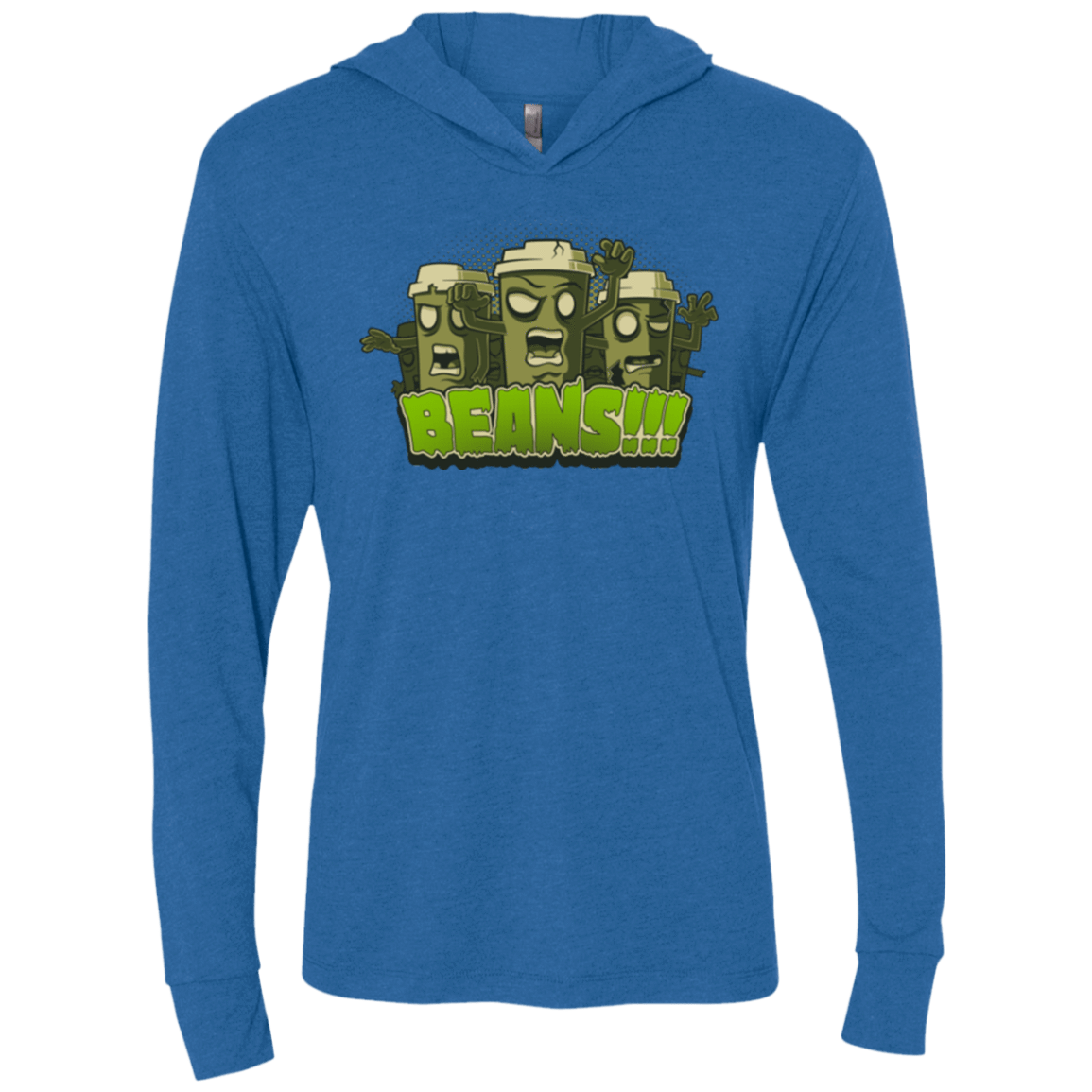 T-Shirts Vintage Royal / X-Small Beans Triblend Long Sleeve Hoodie Tee