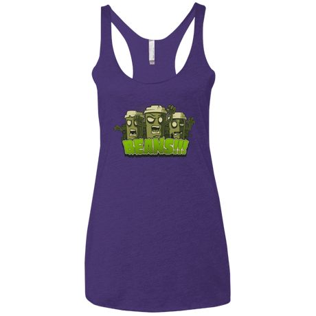T-Shirts Purple / X-Small Beans Women's Triblend Racerback Tank