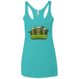 T-Shirts Tahiti Blue / X-Small Beans Women's Triblend Racerback Tank