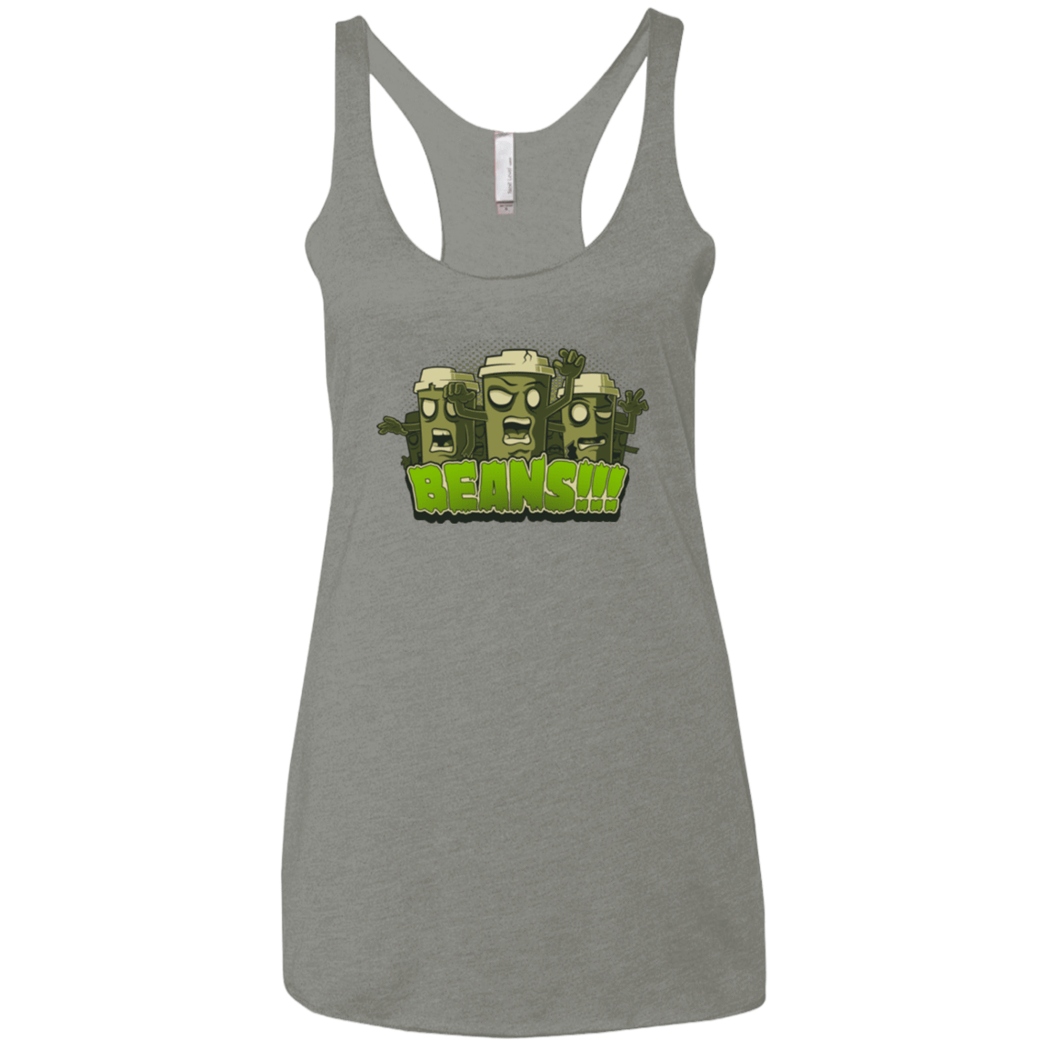 T-Shirts Venetian Grey / X-Small Beans Women's Triblend Racerback Tank