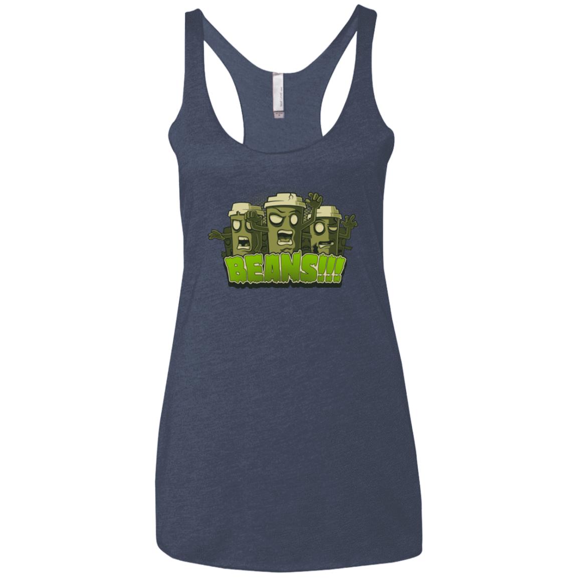 T-Shirts Vintage Navy / X-Small Beans Women's Triblend Racerback Tank
