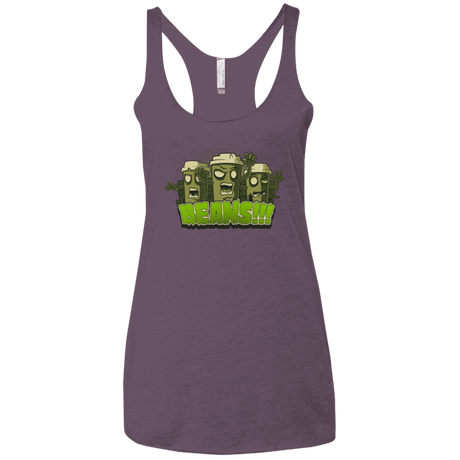 T-Shirts Vintage Purple / X-Small Beans Women's Triblend Racerback Tank