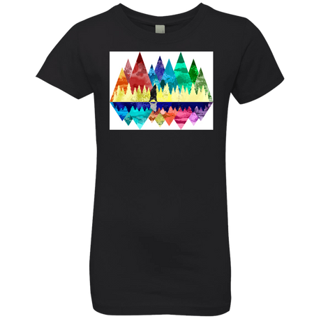 T-Shirts Black / YXS Bear Color Forest Girls Premium T-Shirt