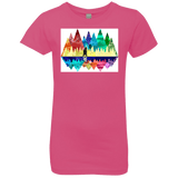 T-Shirts Hot Pink / YXS Bear Color Forest Girls Premium T-Shirt