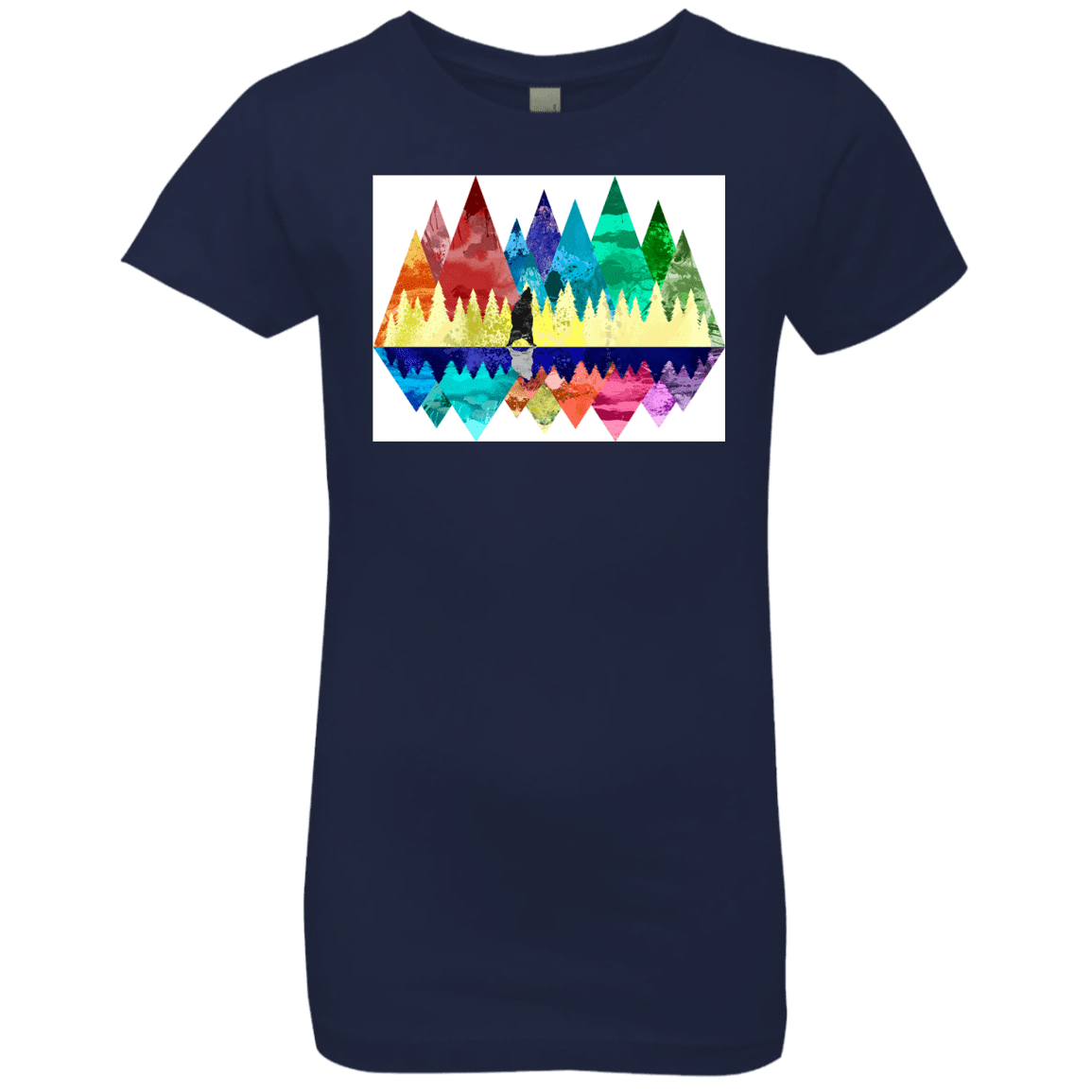 T-Shirts Midnight Navy / YXS Bear Color Forest Girls Premium T-Shirt
