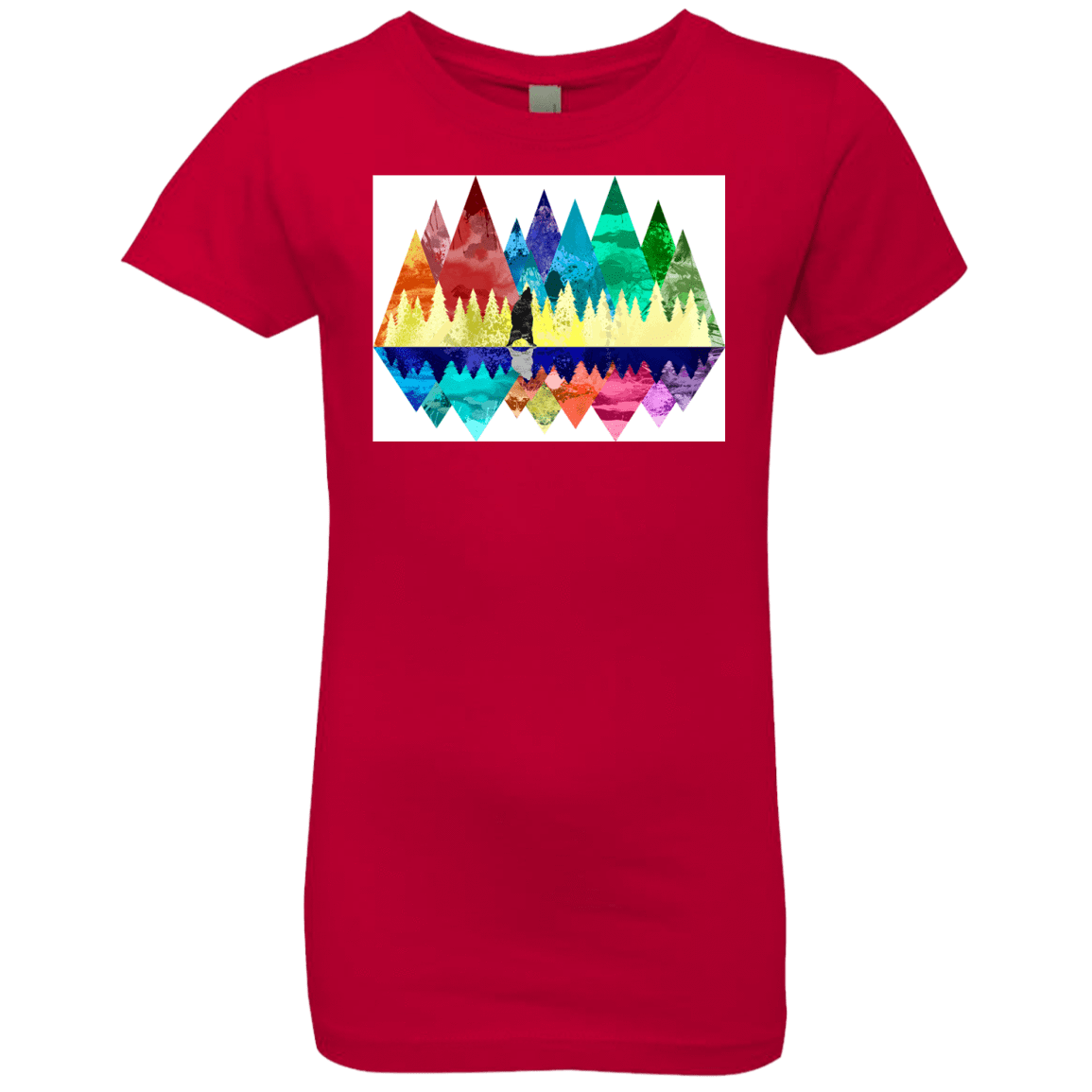 T-Shirts Red / YXS Bear Color Forest Girls Premium T-Shirt