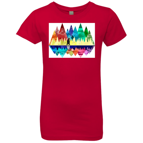 T-Shirts Red / YXS Bear Color Forest Girls Premium T-Shirt