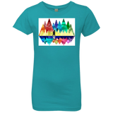 T-Shirts Tahiti Blue / YXS Bear Color Forest Girls Premium T-Shirt