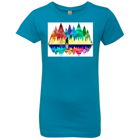 T-Shirts Turquoise / YXS Bear Color Forest Girls Premium T-Shirt