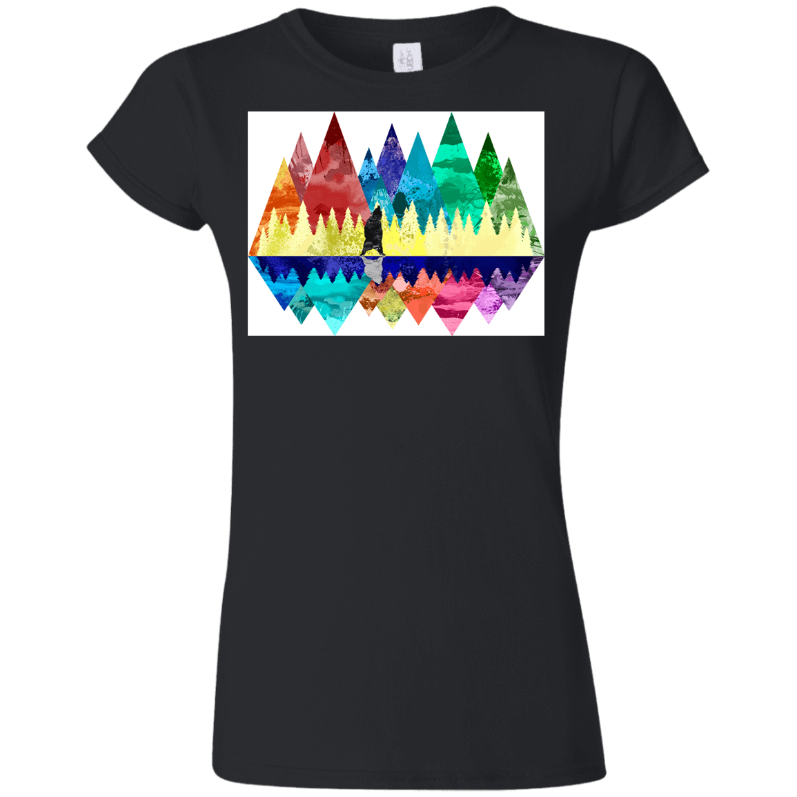 T-Shirts Black / S Bear Color Forest Junior Slimmer-Fit T-Shirt