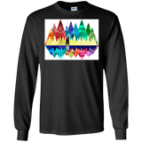 T-Shirts Black / S Bear Color Forest Men's Long Sleeve T-Shirt