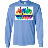 T-Shirts Carolina Blue / S Bear Color Forest Men's Long Sleeve T-Shirt