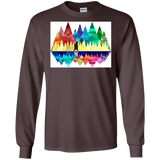 T-Shirts Dark Chocolate / S Bear Color Forest Men's Long Sleeve T-Shirt