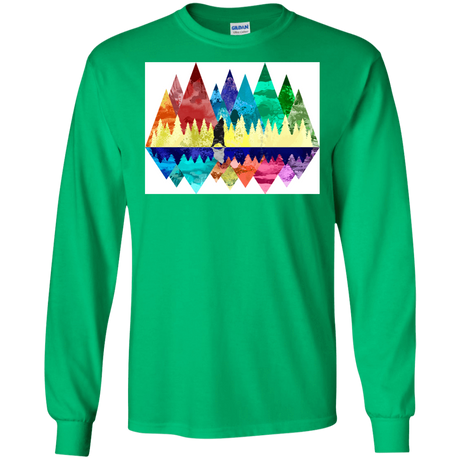 T-Shirts Irish Green / S Bear Color Forest Men's Long Sleeve T-Shirt