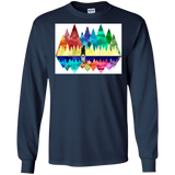 T-Shirts Navy / S Bear Color Forest Men's Long Sleeve T-Shirt