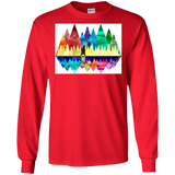 T-Shirts Red / S Bear Color Forest Men's Long Sleeve T-Shirt