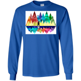 T-Shirts Royal / S Bear Color Forest Men's Long Sleeve T-Shirt
