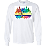 T-Shirts White / S Bear Color Forest Men's Long Sleeve T-Shirt