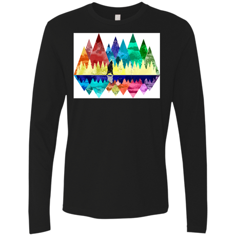 T-Shirts Black / S Bear Color Forest Men's Premium Long Sleeve