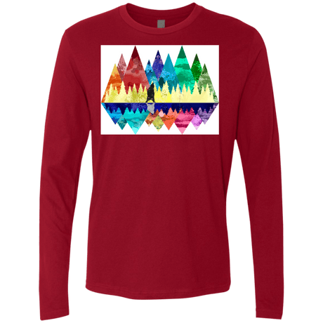 T-Shirts Cardinal / S Bear Color Forest Men's Premium Long Sleeve