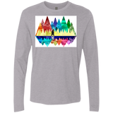T-Shirts Heather Grey / S Bear Color Forest Men's Premium Long Sleeve