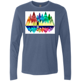 T-Shirts Indigo / S Bear Color Forest Men's Premium Long Sleeve