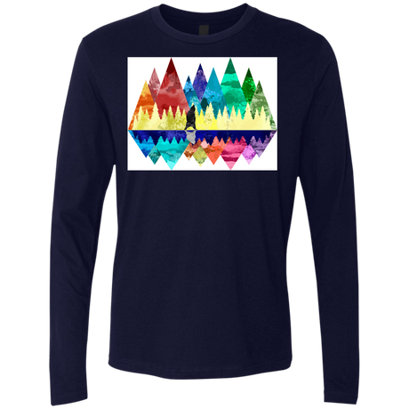T-Shirts Midnight Navy / S Bear Color Forest Men's Premium Long Sleeve