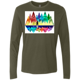 T-Shirts Military Green / S Bear Color Forest Men's Premium Long Sleeve