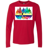 T-Shirts Red / S Bear Color Forest Men's Premium Long Sleeve